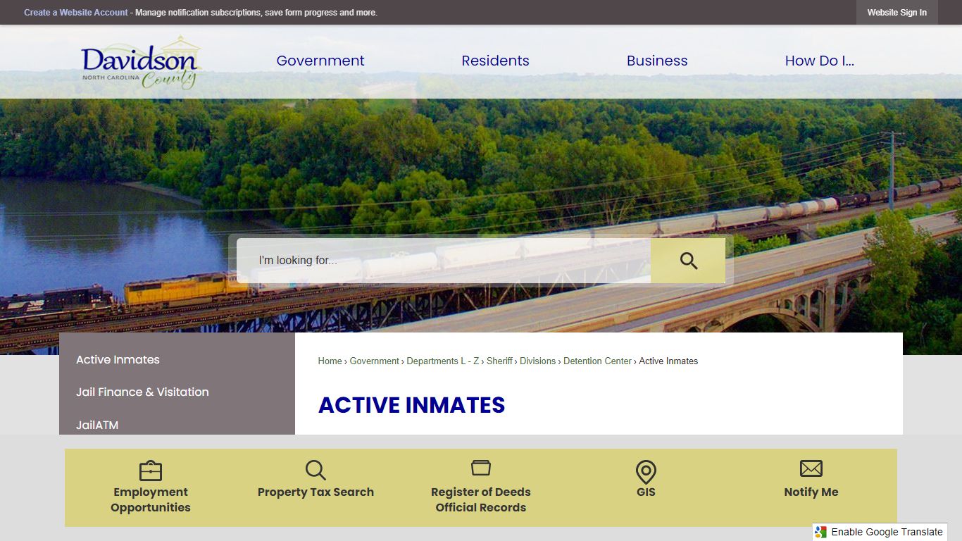 Active Inmates | Davidson County, NC
