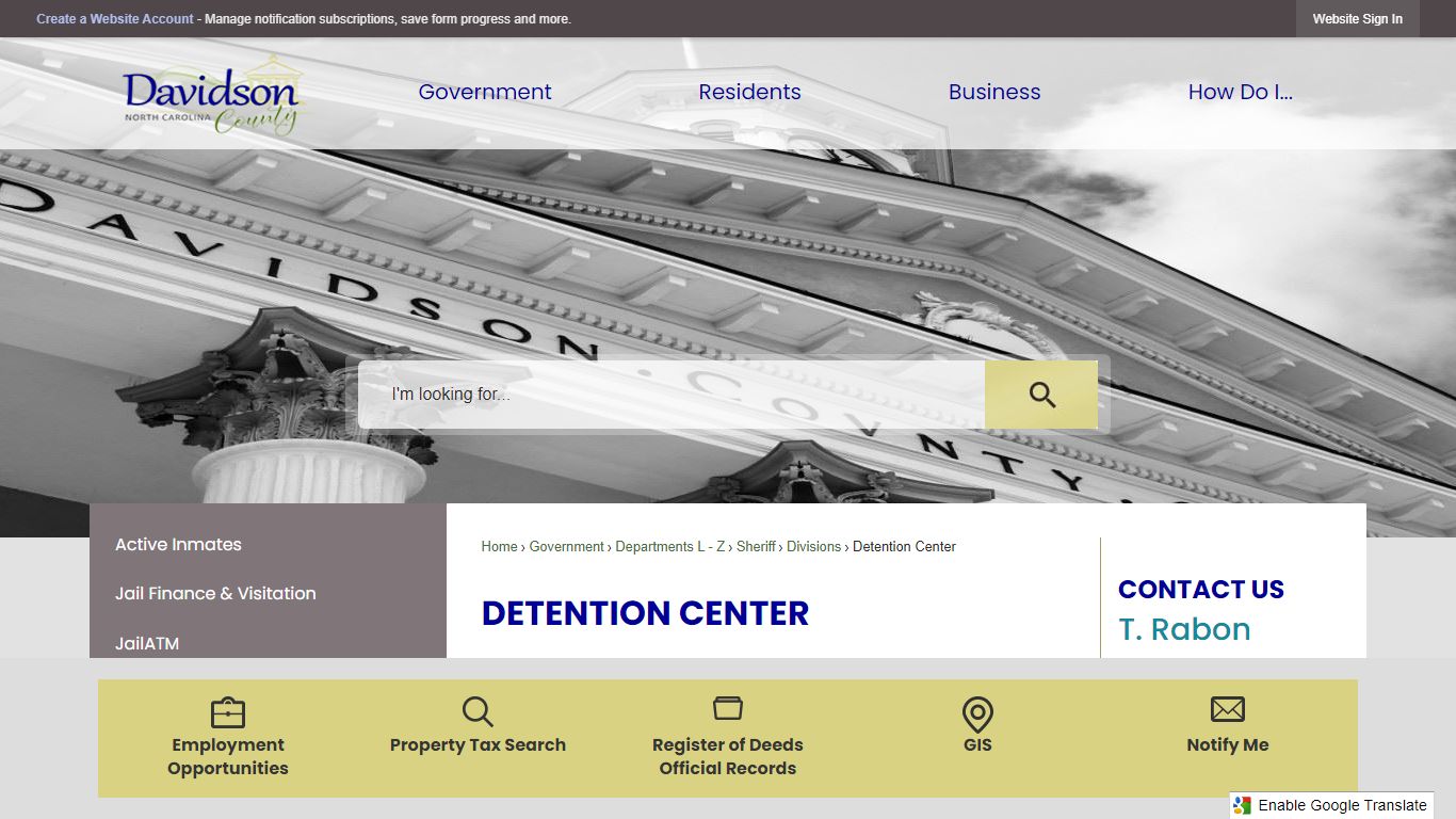Detention Center | Davidson County, NC